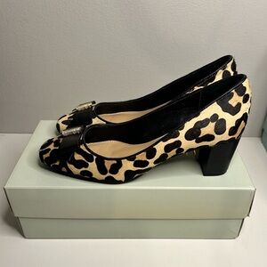 Judith Ripka Animal Print Calf Hair 2” slip on heel